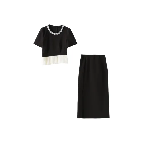 MH Черные Женские Комплекты с Юбкой