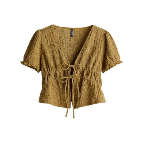 H&M Golden Оливковые Женские Рубашки