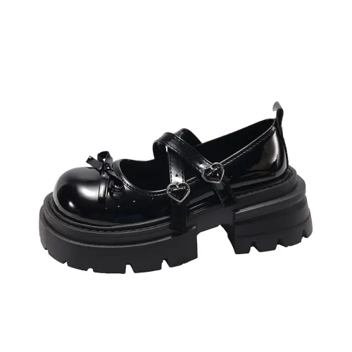 Meiretu Грубый каблук Туфли Мэри Джейн 5 см Женские