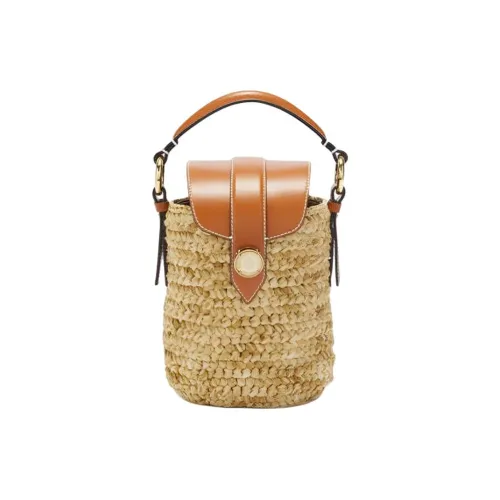 ERMANNO SCERVINO Raffia Одно плечо Через плечо Ведрообразная сумка Сумка Mini Женская Коричневая