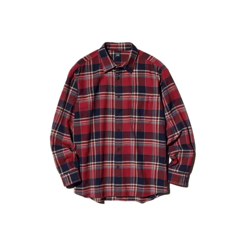 UNIQLO Бордовый Унисекс Рубашки
