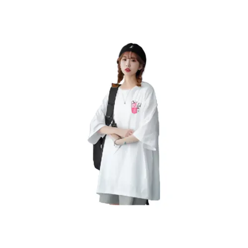 Genius Pooh Лето 100% хлопок Полу-рукав Американский Модный Бренд Свободный крой Рубашка Женская