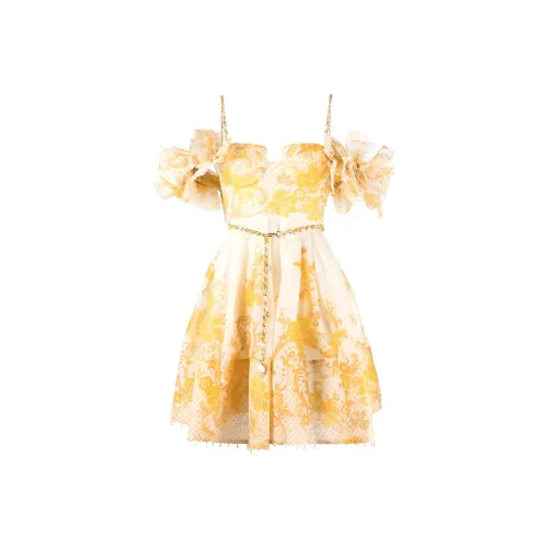 Zimmermann SS22 Платье Женское Желтое