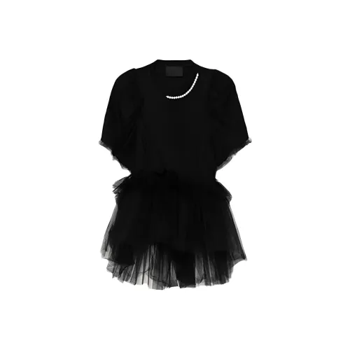 Leather Cat Черные Женские Футболки