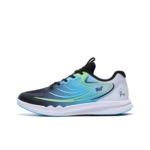 361°KIDS Устойчивый к истиранию Отскок Легкий Амортизация Детские повседневные кроссовки Угольно-черный Озёрный синий Подростки