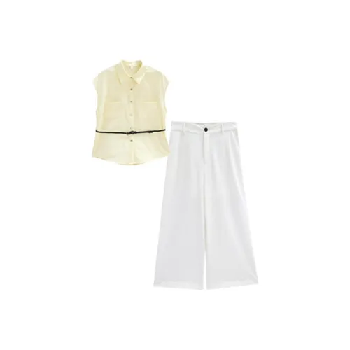 Devanro Кукурузный желтый Женские Повседневные костюмы