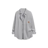 Космический серый (N01, бархат, коричневый, на груди, значок)