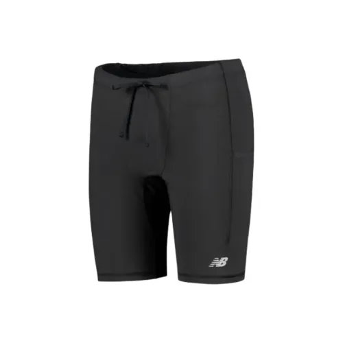 New Balance совместные Sleek Pocket Half черные мужские спортивные шорты