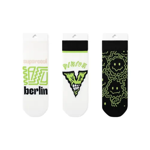 Mulinsen [10A Grade Антибактериальный] Модные Straight Носки Qingye 3 шт Унисекс MID Носки до икры