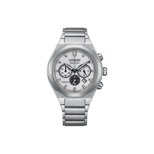 CITIZEN Ecology Drive Collection Светильник Кварцевый механизм Супер титановый ремешок Часы 41 мм Мужские часы Белый циферблат