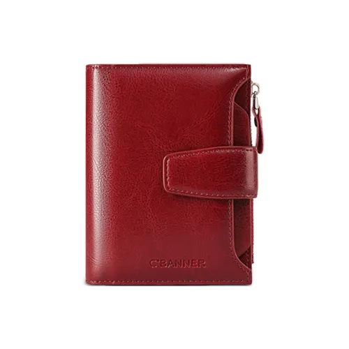 C°BANNER Кошелек из коровьей кожи стандартный женский бордовый