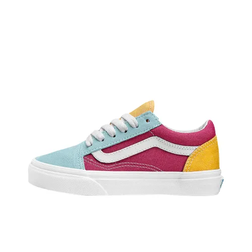 Vans Old Skool Детские Скейтбординги Низкий Топ Красный/Синий Школьный возраст