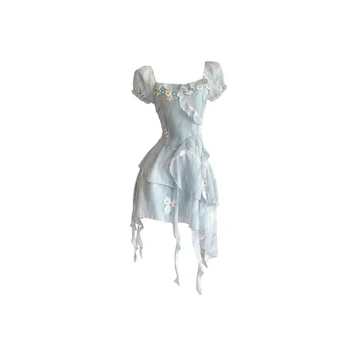 GRAYISMOON Короткий рукав платье женское