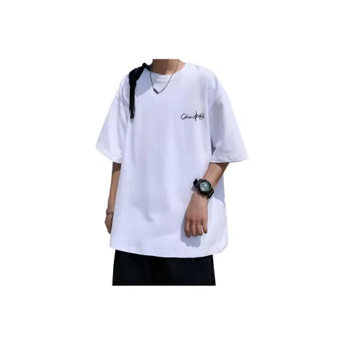 Wooden Rabbit Мужской Летний 100% хлопок Loose And Модный Короткий рукав Топ Мужской