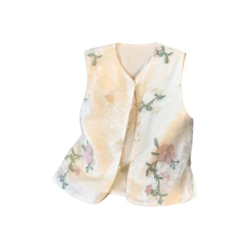 SIXUSICHOU Абрикос Женские Жилеты