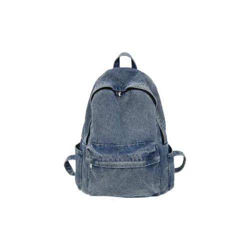 Vack Denim Backpack Unisex Vintage Blue Light Blue Dark Blue Black Vack Деним Рюкзак Унисекс Винтаж Синий Светлый Синий Темный Синий Черный