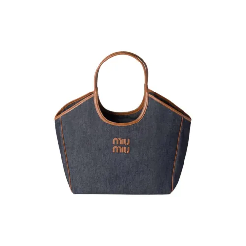 MIU MIU Хлопок Сумка Женская Синяя Коньячного цвета