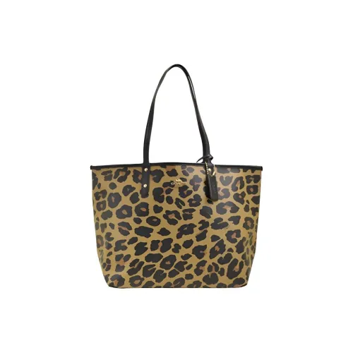 COACH CityTote PVC Тоут Сумка Сумка для покупок Сумка Сумка через плечо Женская Коричневая