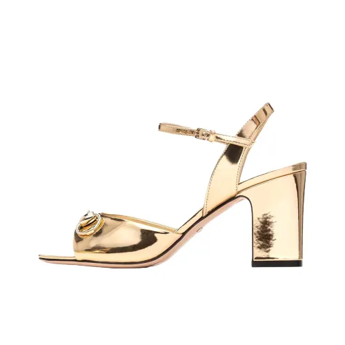 GUCCI Horsebit One Ремешок Сандалии 8 см Женские Золото