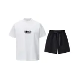 Белый топ+черные шорты