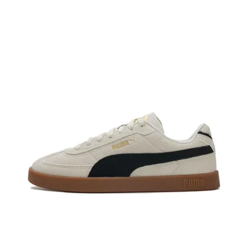 PUMA Club II Era Скейтборд Кроссовки Низкие Бежевые Черные Унисекс