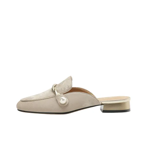 DAPHNE Вязаные ткани Тихий Домашние тапочки Женские Абрикос