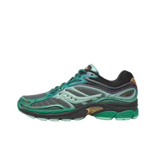 Saucony Pro Grid Omni ALL IN 9 Устойчивый к истиранию Низкий Топ Повседневные Беговые кроссовки Унисекс Зеленый