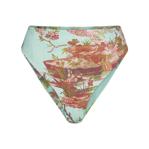 SKIMS x Roberto Cavalli SS25 ВЫСОКО-ПОДНЫЖНЫЙ Бикини Низ Плавки Женские