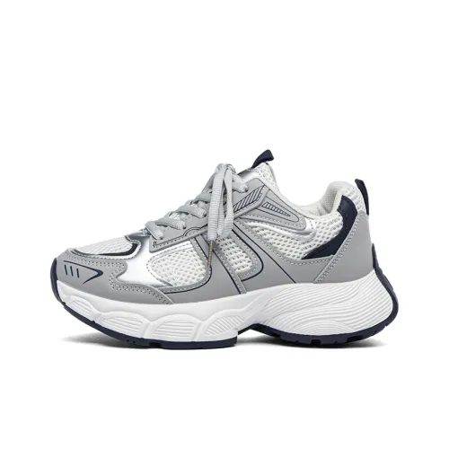 RENBEN Амортизация Устойчивый к истиранию Водонепроницаемый Низкий Топ Кроссовки для бега Женские Бежевый Темно-синий