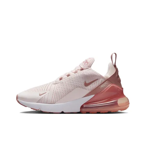 Nike Air Max 270 Устойчивый к истиранию Низкий Топ Повседневные Беговые кроссовки Женские Розовые