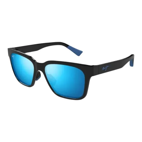 Maui Jim Ацетат Квадратные Солнцезащитные Очки Мужские Черные