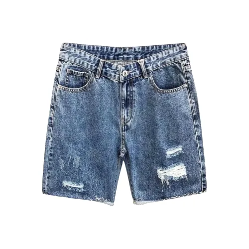 GEOGRE ALEX Blue Men's Denim Shorts GEOGRE ALEX Синий Мужские Джинсовые Шорты
