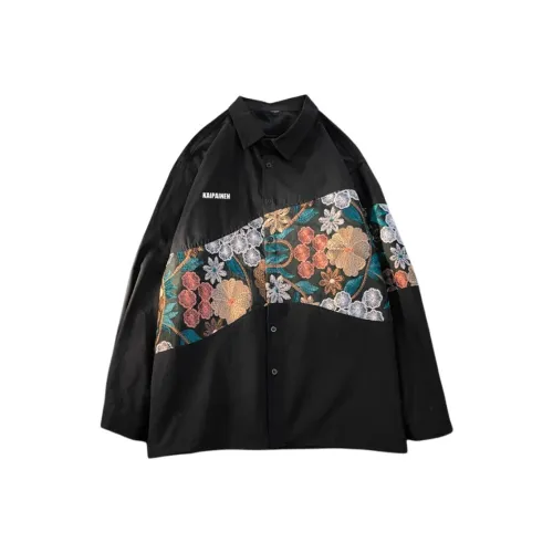 KAIPAINEN Длинный рукав Отложной воротник Рубашка Унисекс