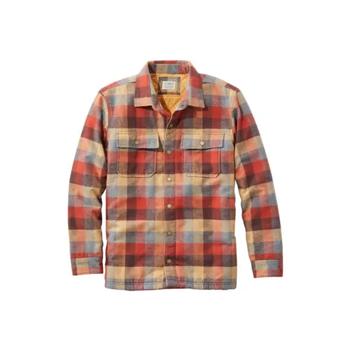 L.L.Bean Red Men's Shirts L.L.Bean Красные Мужские Рубашки