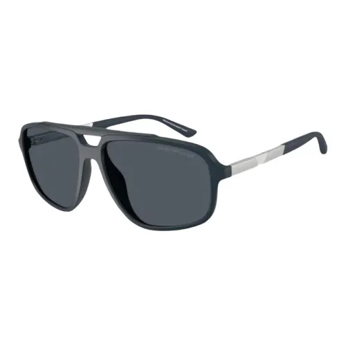 EMPORIO ARMANI Металлический Ацетат Aviator Солнцезащитные очки Мужские Синие