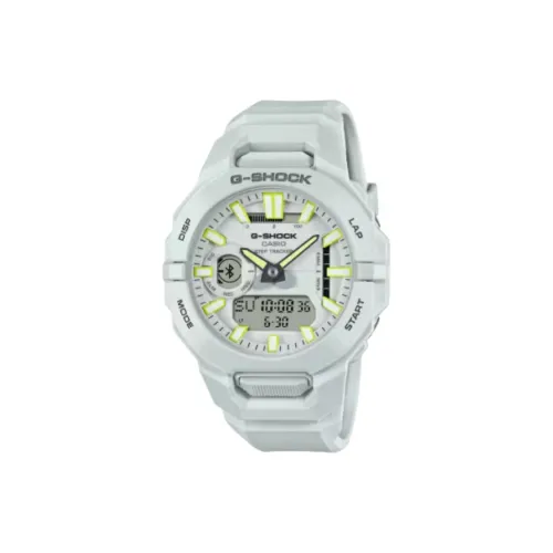 CASIO G SHOCK Кварцевый механизм Смольный ремешок Часы Мужские Белый циферблат