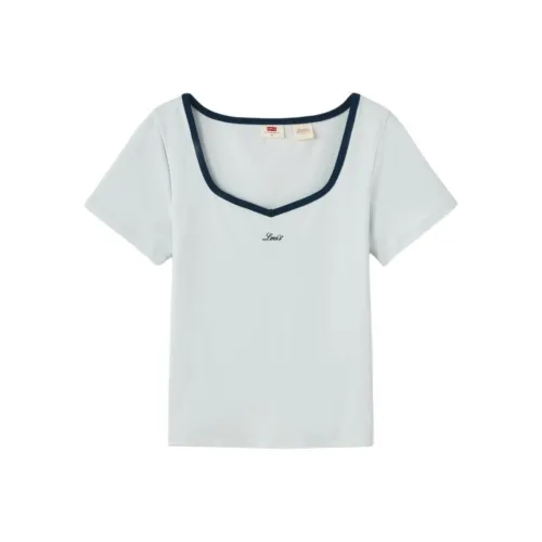 Levis Светло-синие Женские Футболки