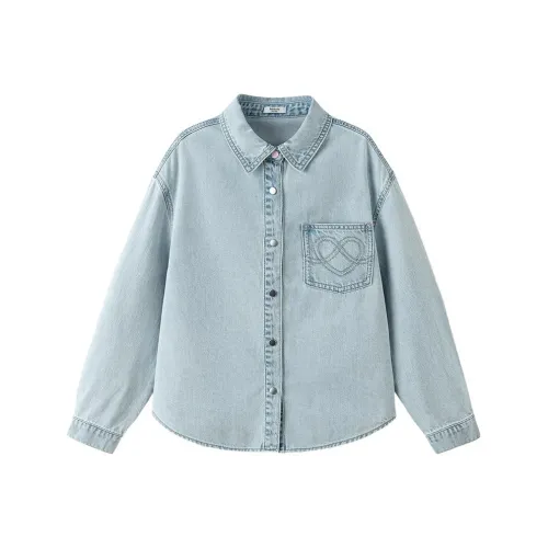 Balabala Однотонная рубашка осенняя для детей