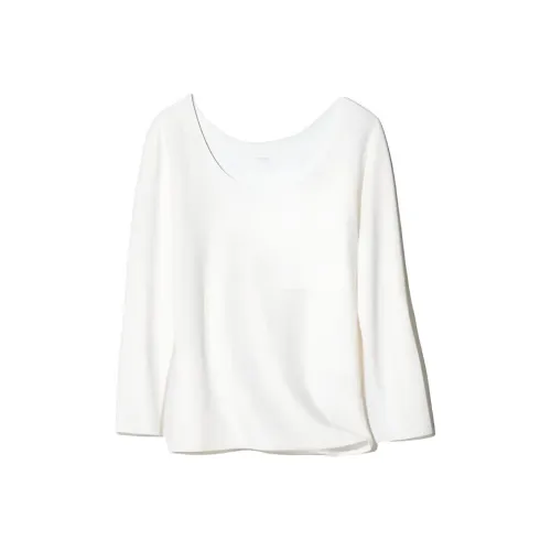 UNIQLO Экрю Женские Футболки