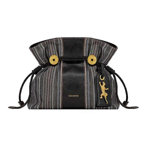 TACOOMO Деним Сумка-ведро Сумка через плечо Сумка на плечо Средняя Женская Деним Черный