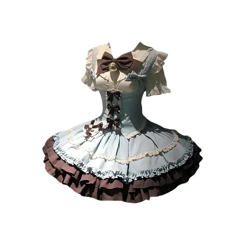 WLEQK Жилет+Юбка+Внутренняя одежда+Бант+Хвост платья Женские Лолита Платья