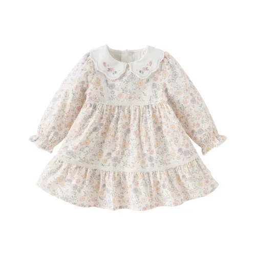 DAVE BELLA Платье экрю с принтом для детей 3-7 лет