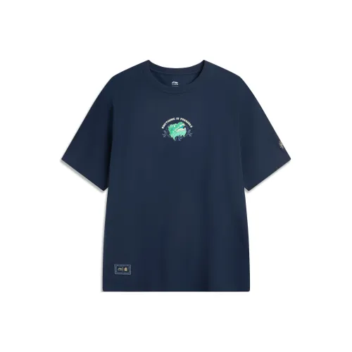 LINING x Forbidden City LIANMINGKUAN Серия китайской культуры Рубашка Мужская Midnight Voyage Blue