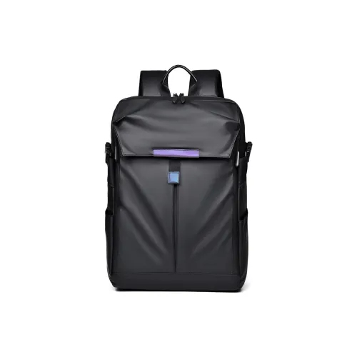 NOMK ПУ (полиуретан) Рюкзак Стандартный Мужской Черный Синий Серый