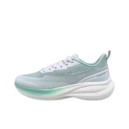 Erke Lightning 4 Амортизация Износостойкий Низкий Топ Повседневные Беговые Кроссовки Мужские Белые Зеленые