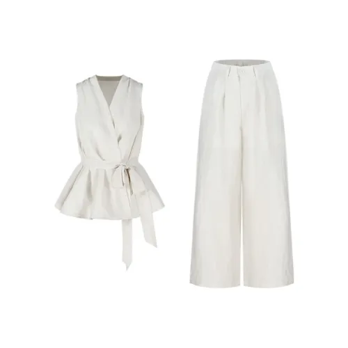 POPO.INFO Белый комплект Женские повседневные костюмы