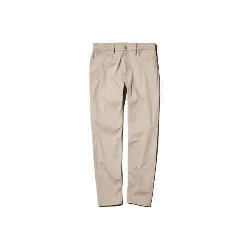 UNIQLO Темно-бежевые унисекс джинсы