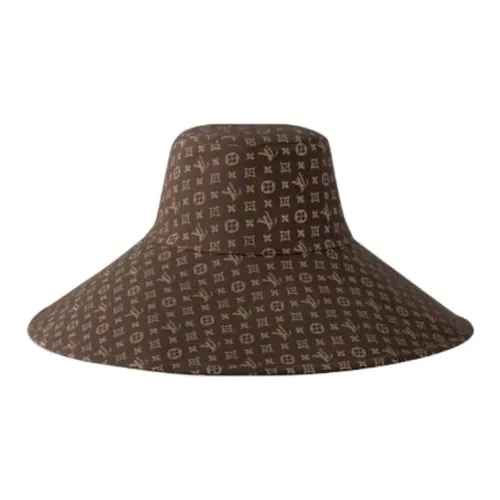 LOUIS VUITTON Вязаные соломенные шляпы Женские Коричневый