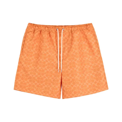 COACH SS25 Пляжные шорты Мужские Оранжевые