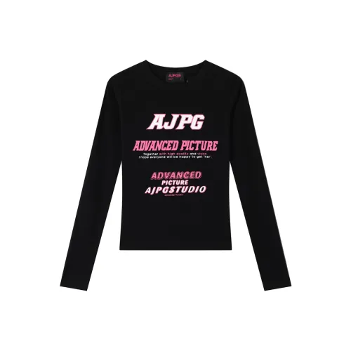 AJPG Черные Женские Футболки